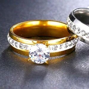 Gorgeous Titanium Zircon Solitaire Row a ring!